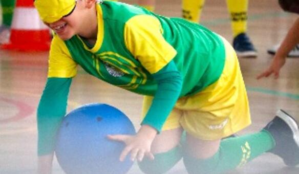 Goalball adaptado com os atletas do CRPF Lavra